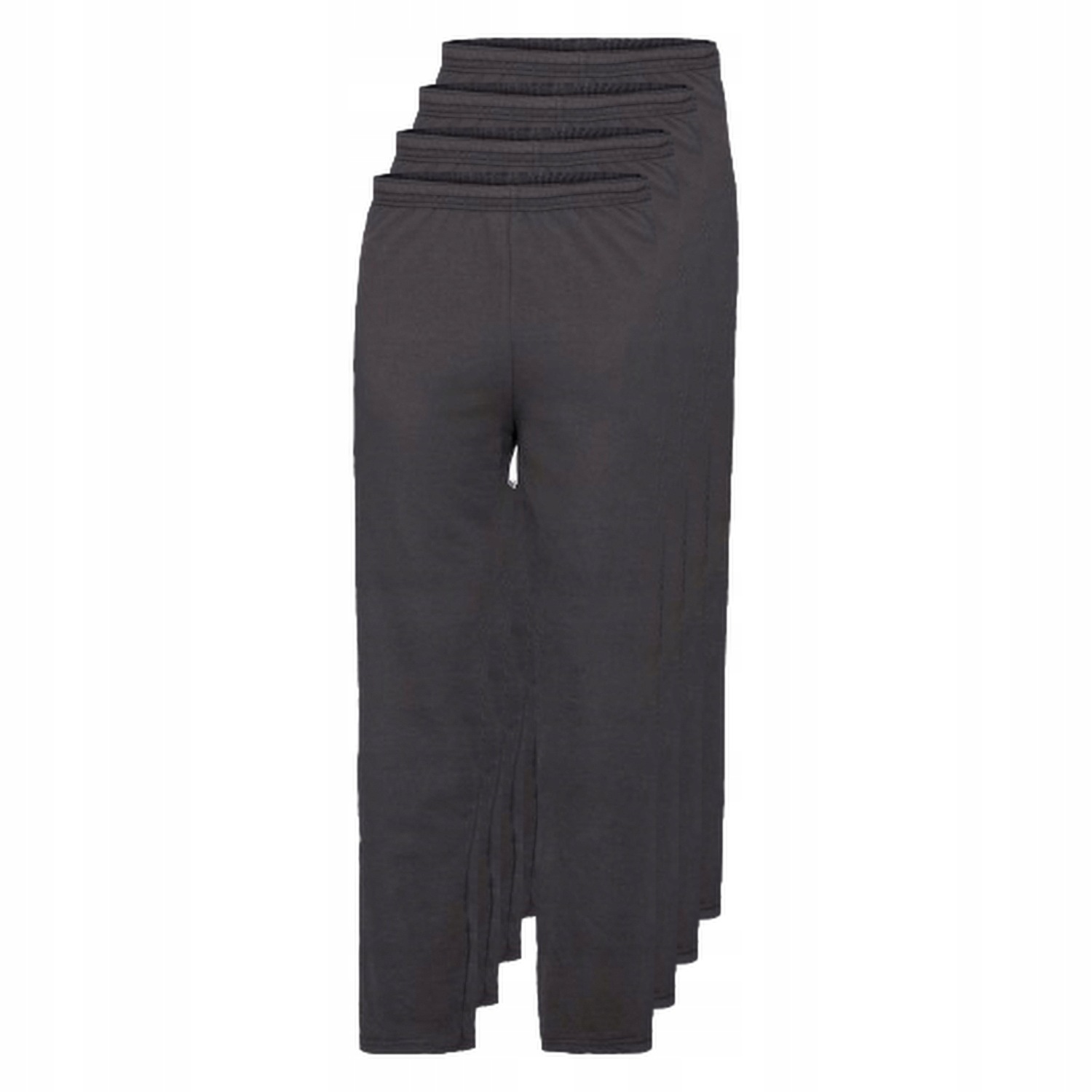 4x Pánské tepláky Lightweight Open Leg Fruit of the Loom Černá L