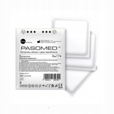 

Pasomed Kompresy jałowe 7,5 cm x 7,5 cm 3 sztuki