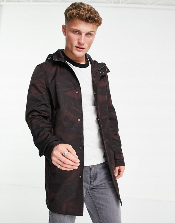 Ted Baker Dwukolorowa Kurtka Kaptur (L)