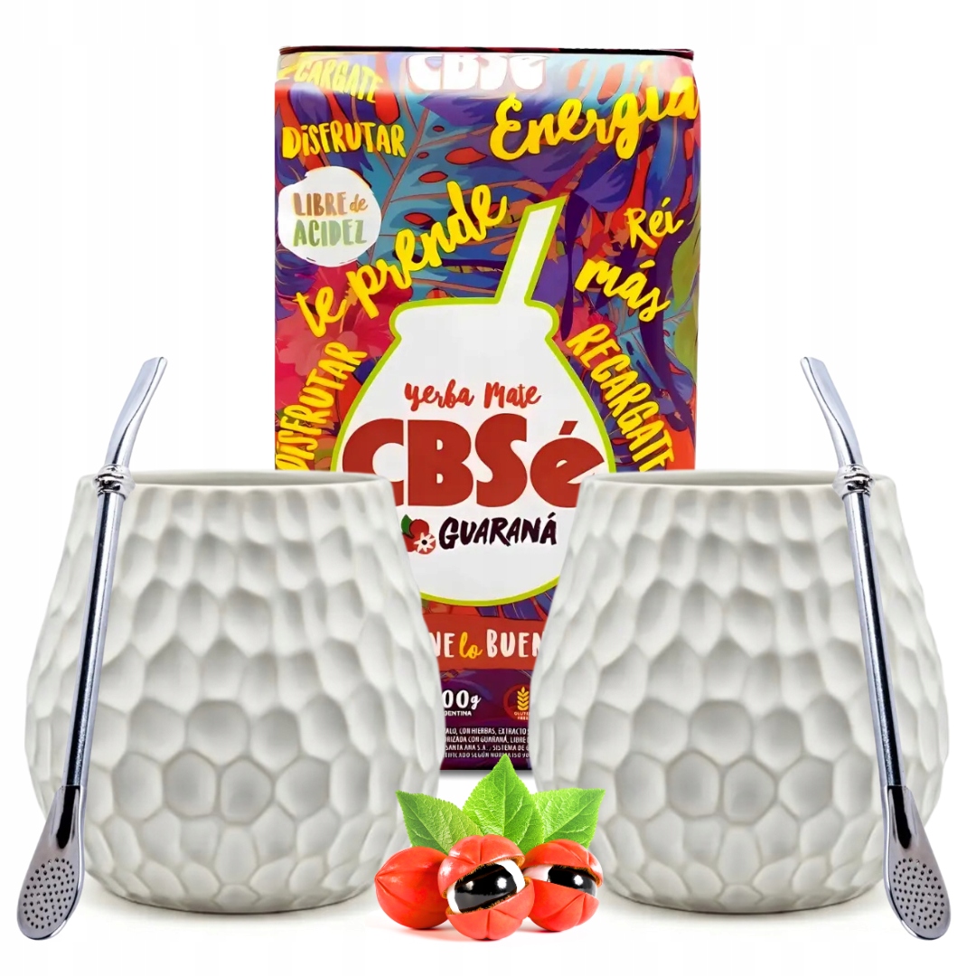 Levně Energetická sada pro pár: Yerba Mate CBSe Guarana a příslušenství