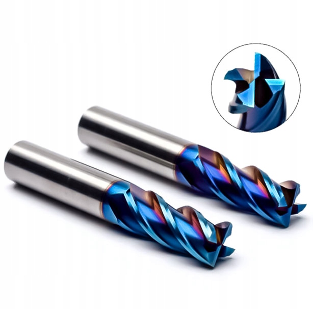 Frez węglikowy VHM Fi5mm 4pióra 65HRC AlTiSiN