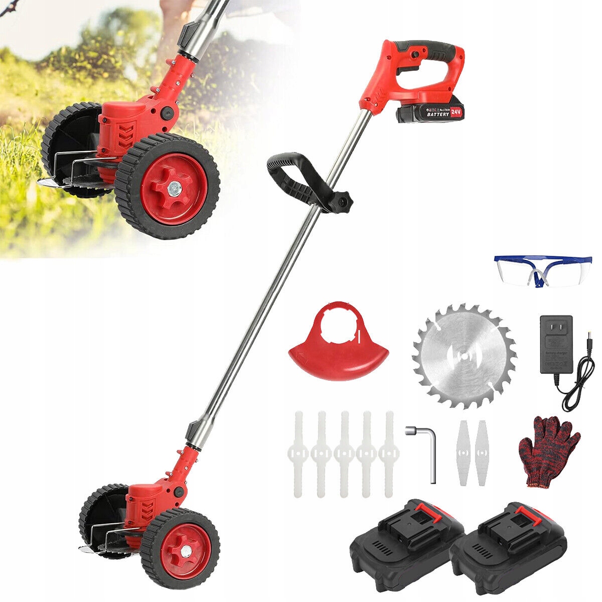 Akumulátorová Travní Sekačka 21V 3V1, Lehká, Bezdrátová