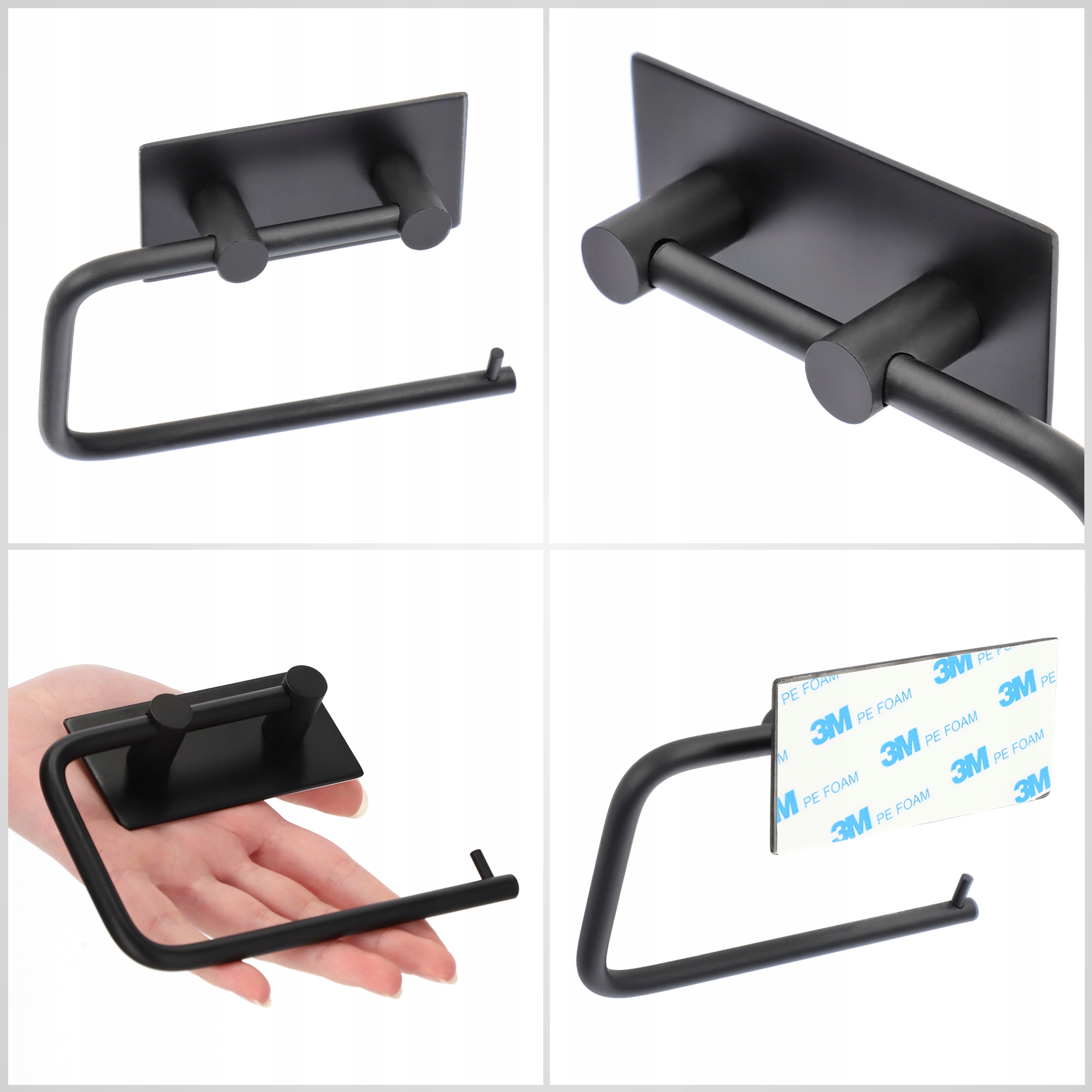 UCHWYT NA PAPIER TOALETOWY BEZ WIERCENIA STALOWY Przeznaczenie na papier