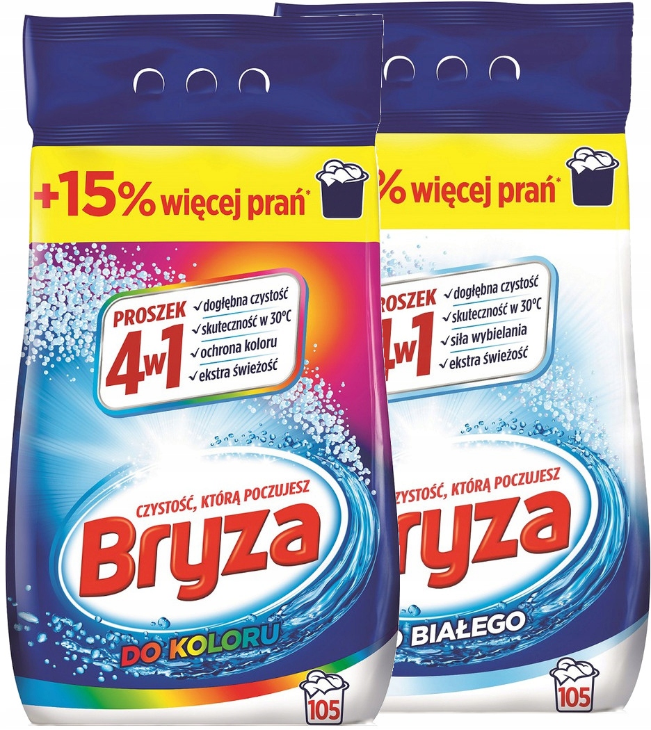 Bryza Prací prášek na barvu a bílou barvu 2 x 6,825 kg 210 praní