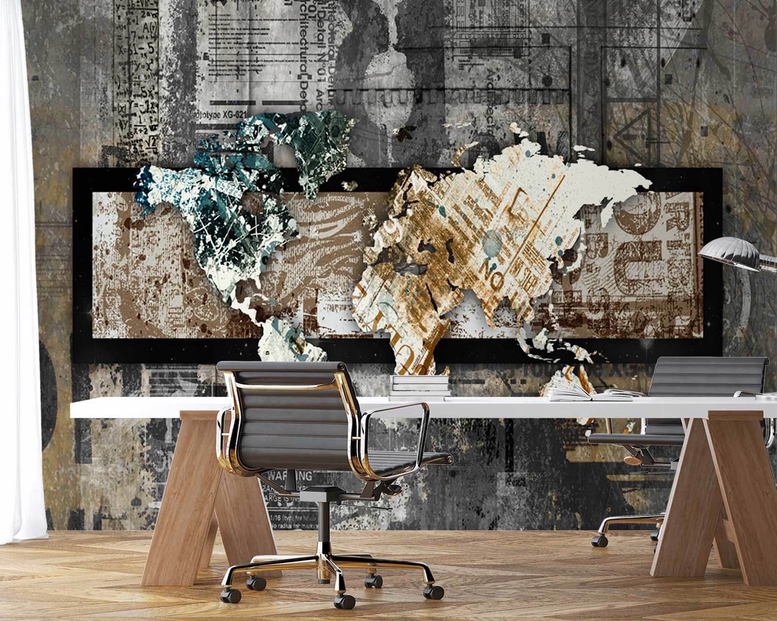 Fototapeta, Mapa świata w stylu vintage 300x210 Marka Feeby