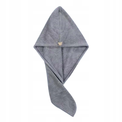 GRUBY CHŁONNY RĘCZNIK NA GŁOWĘ,TURBAN DO WŁOSÓW Z MIKROFIBRY MIŚ