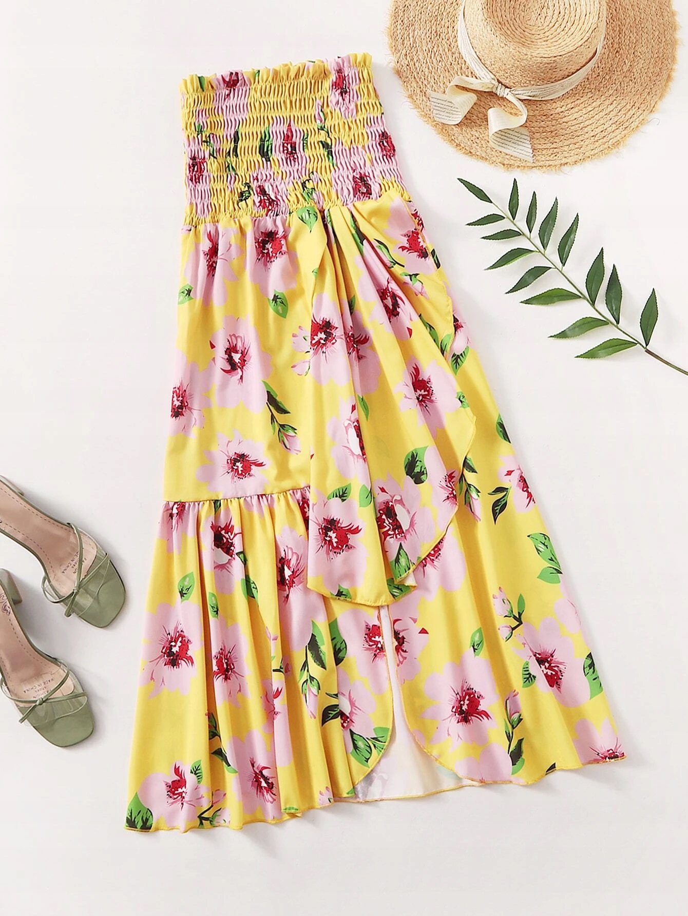 

Spódnica zwiewna letnia boho długa w kwiaty S 36