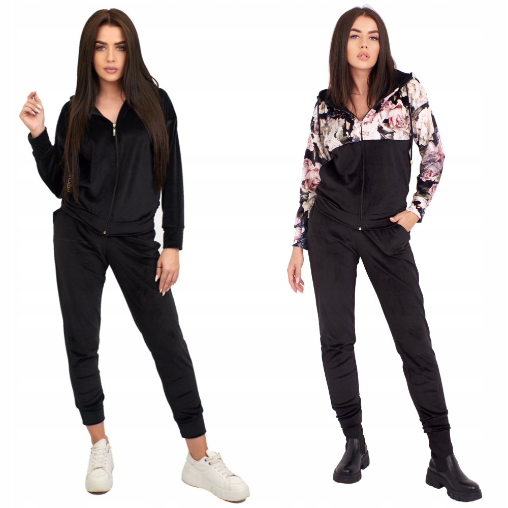 KOMPLET DRESOWY DRESY WELUROWE DAMSKIE POLSKA 4XL Długość nogawki długa