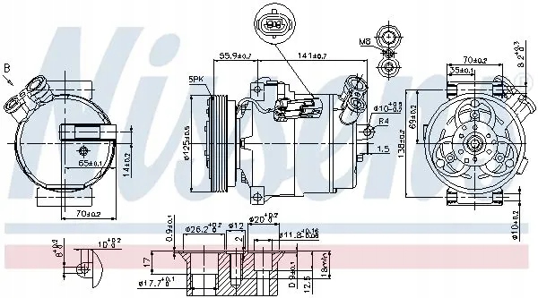 ниссенс 89308 Компрессор кондиционера,