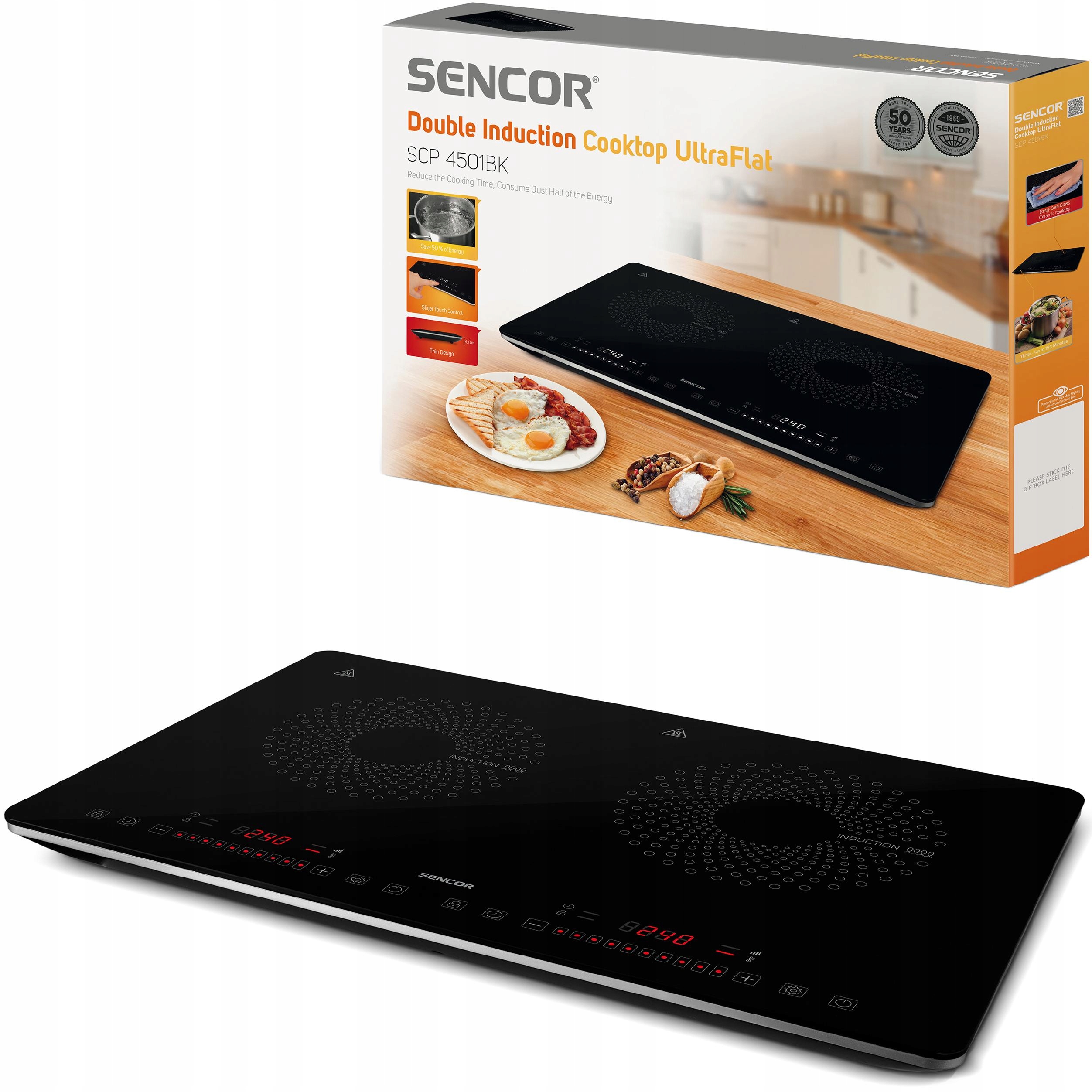 Kuchenka Indukcyjna Sencor Scp 4501BK 3400W Slim