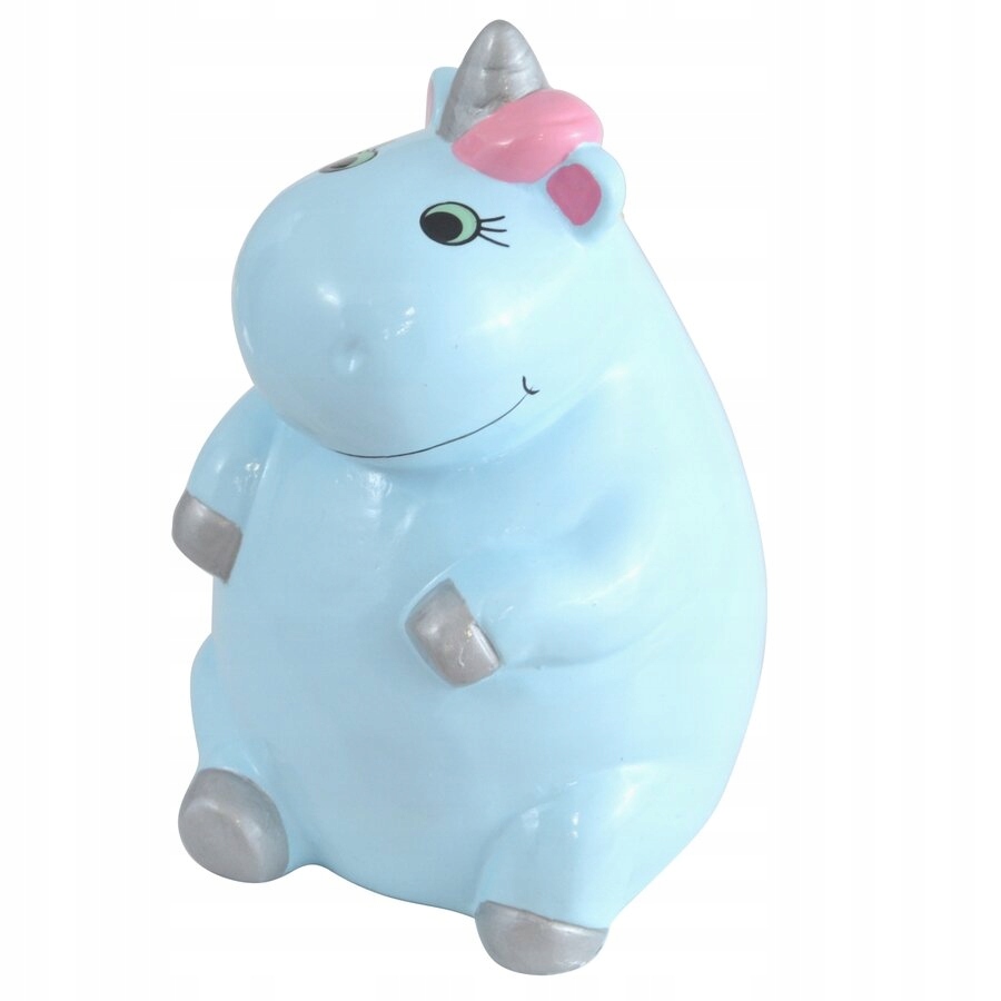 

Skarbonka ceramiczna Jednorożec Siedzący niebieski