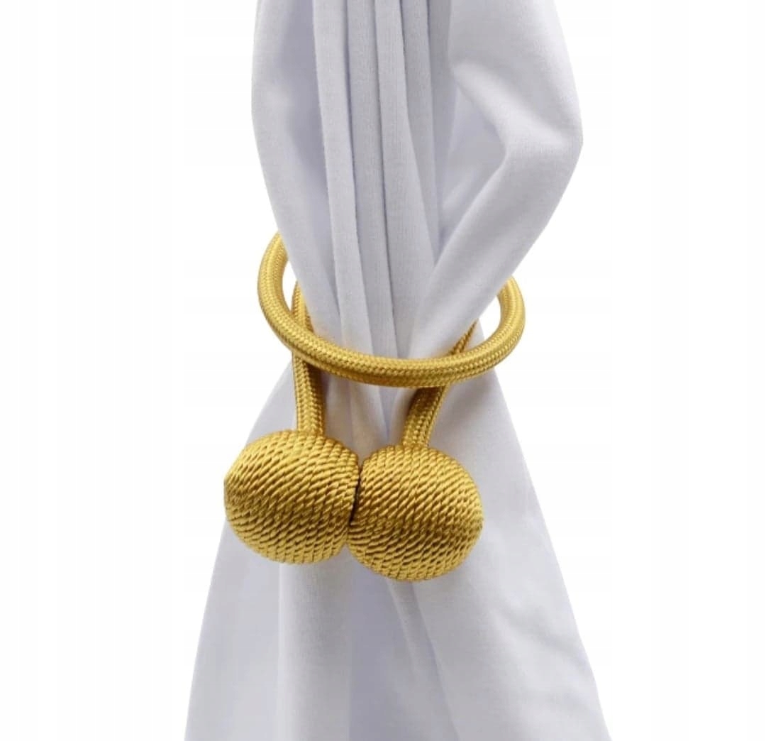 UPIĘCIE DO FIRAN ZASŁON KLAMRA MAGNETYCZNA ZŁOTE KULKI WYSTRÓJ OKIEN Kod producenta 12