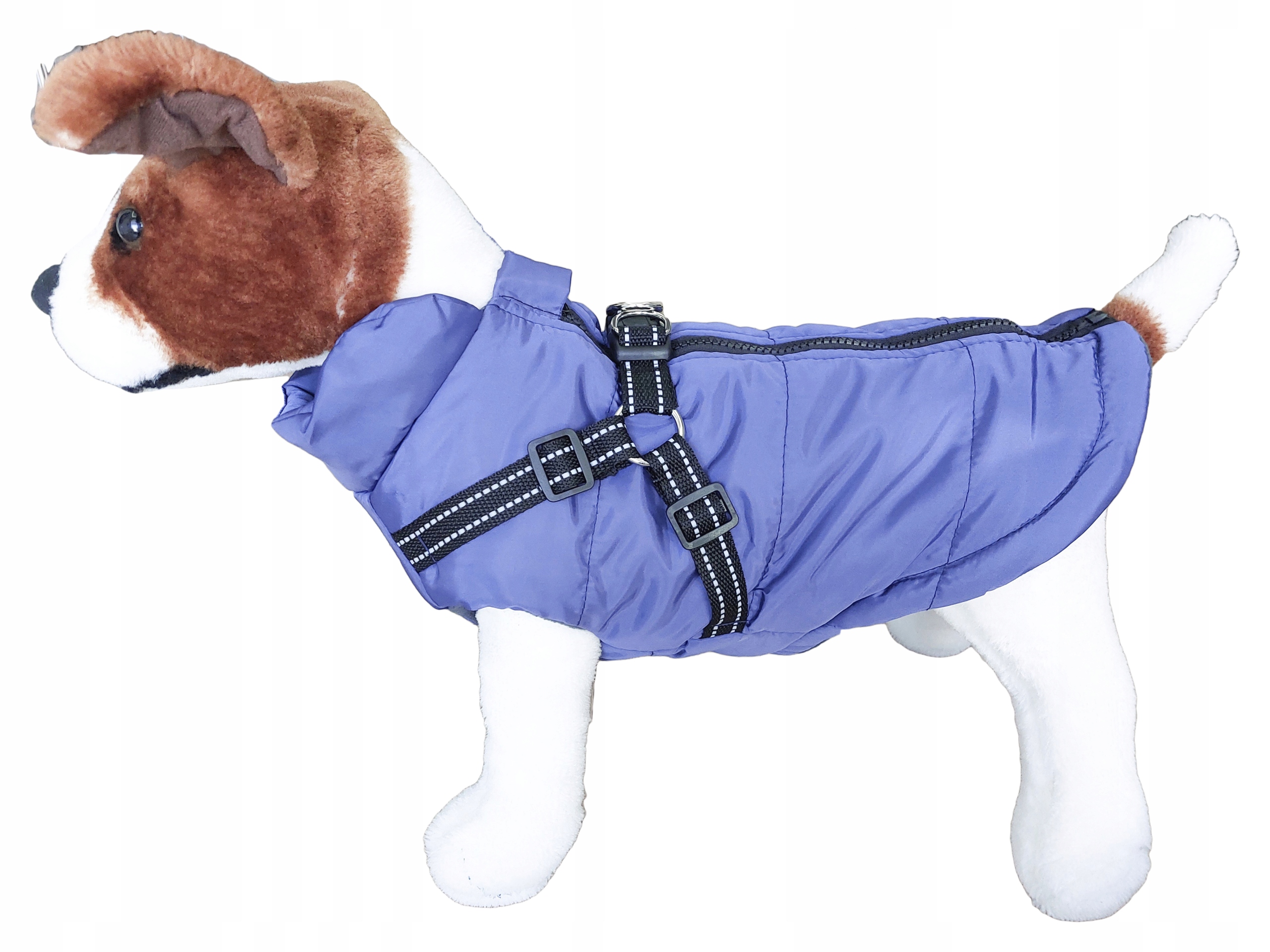 Levně Podzimní Zimní Bunda Pro Psa S Ramenními Popruhy Na Zip, Fialová, Pudl XL