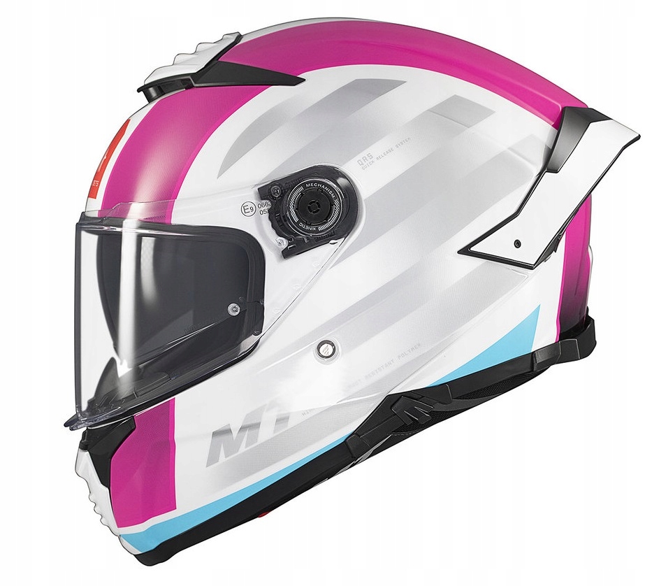 Integrálna Motocyklová Prilba Mt Thunder 4 Sv Treads C8 Modrá Ružová