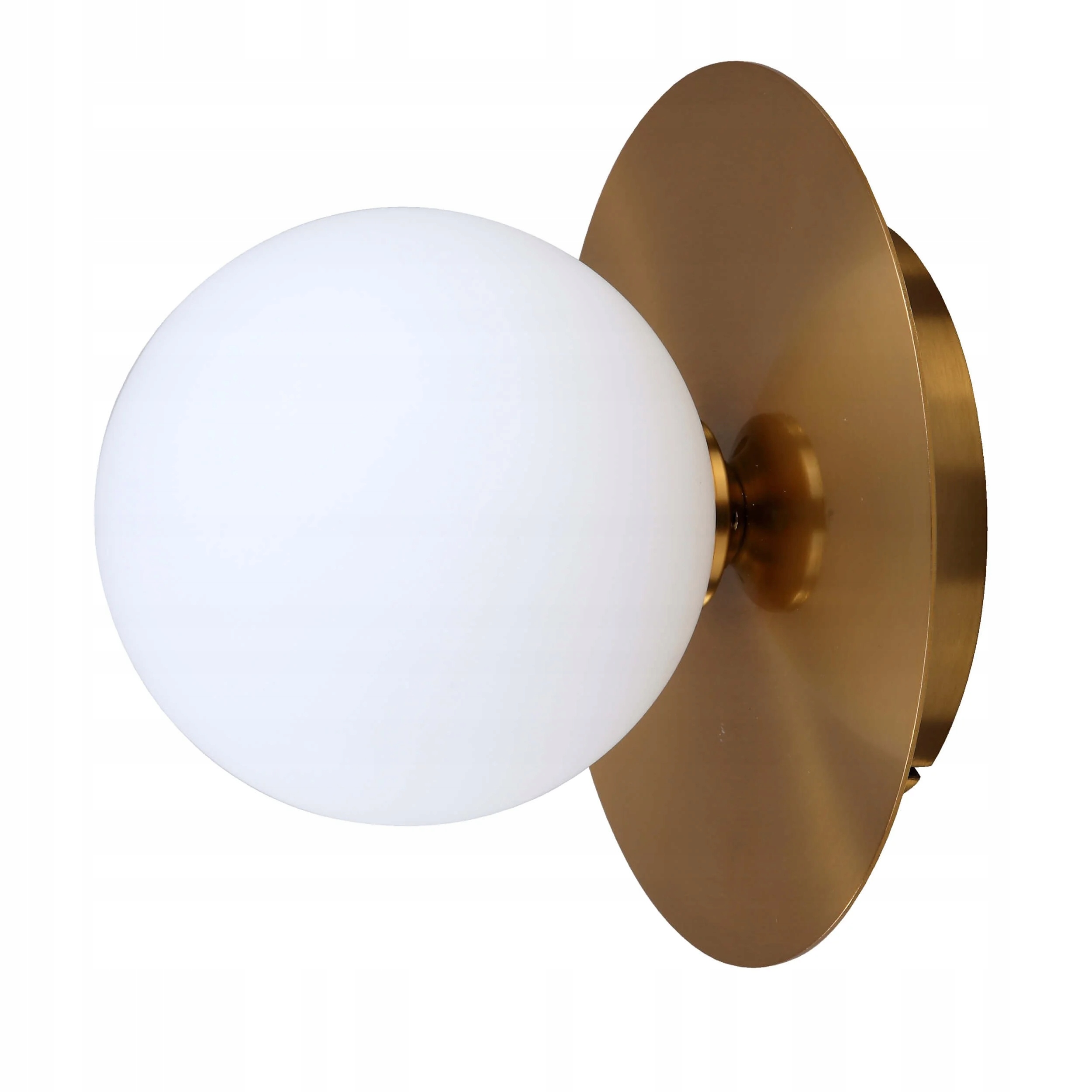 Nástenná lampa zlatá sklenená biela guľa okrúhla do spálne Light Prestige