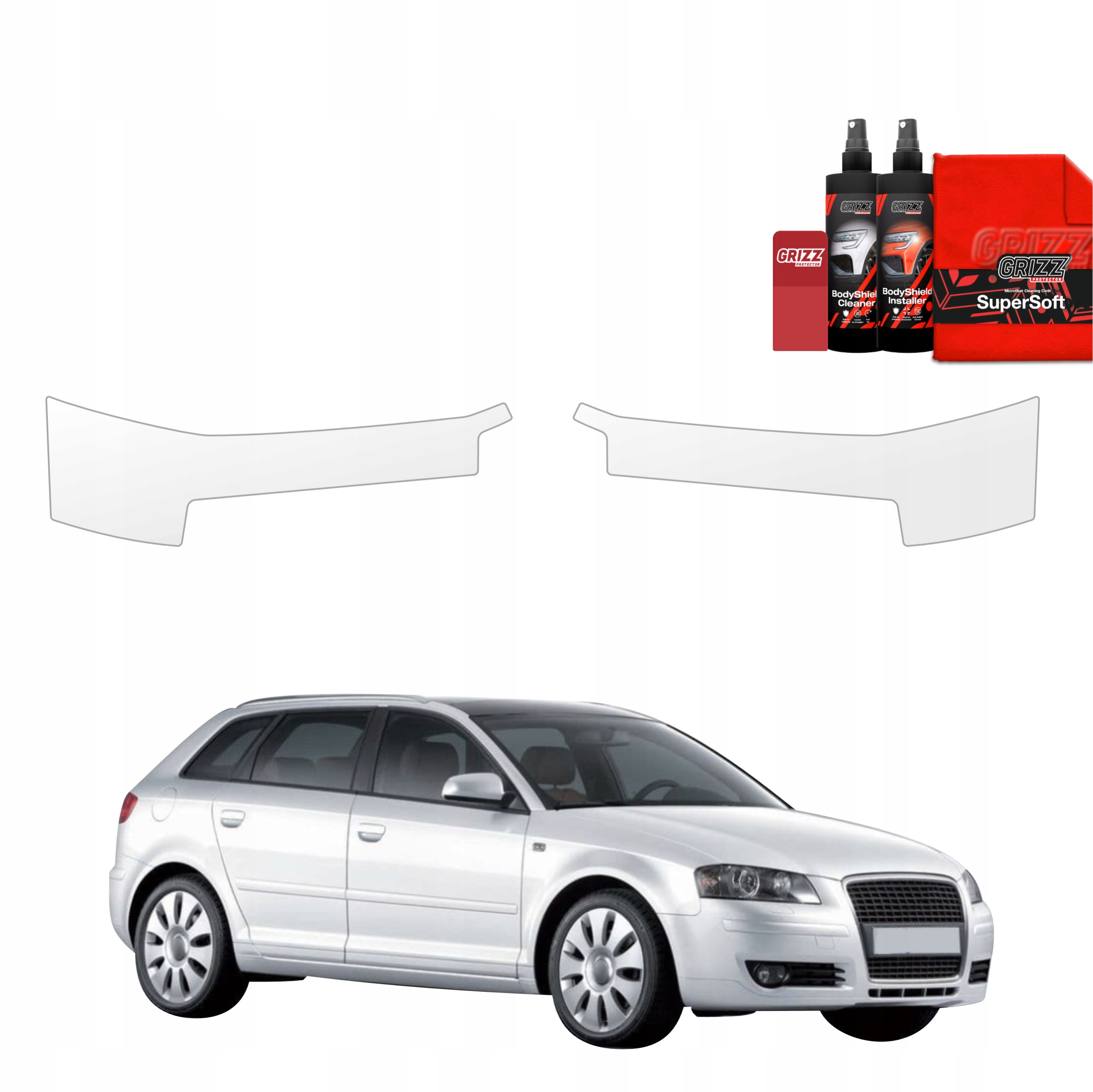 2v1 Fólie Ppf dýha na prahy pro Audi A3 8P Hatchback 5D (2008-2012)