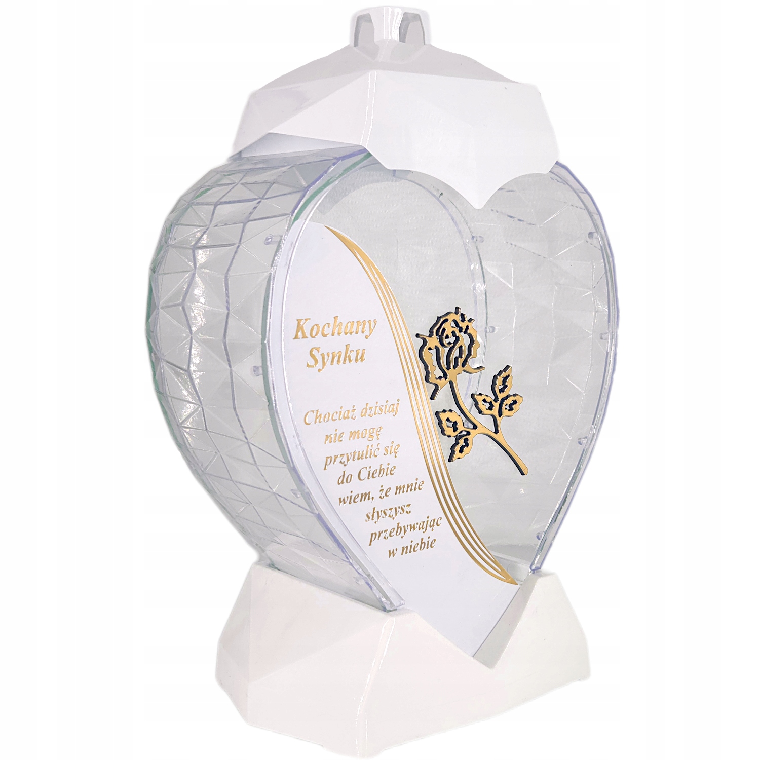 Duży lampion 33cm w kształcie serca z dedykacją dla Syna z wierszem