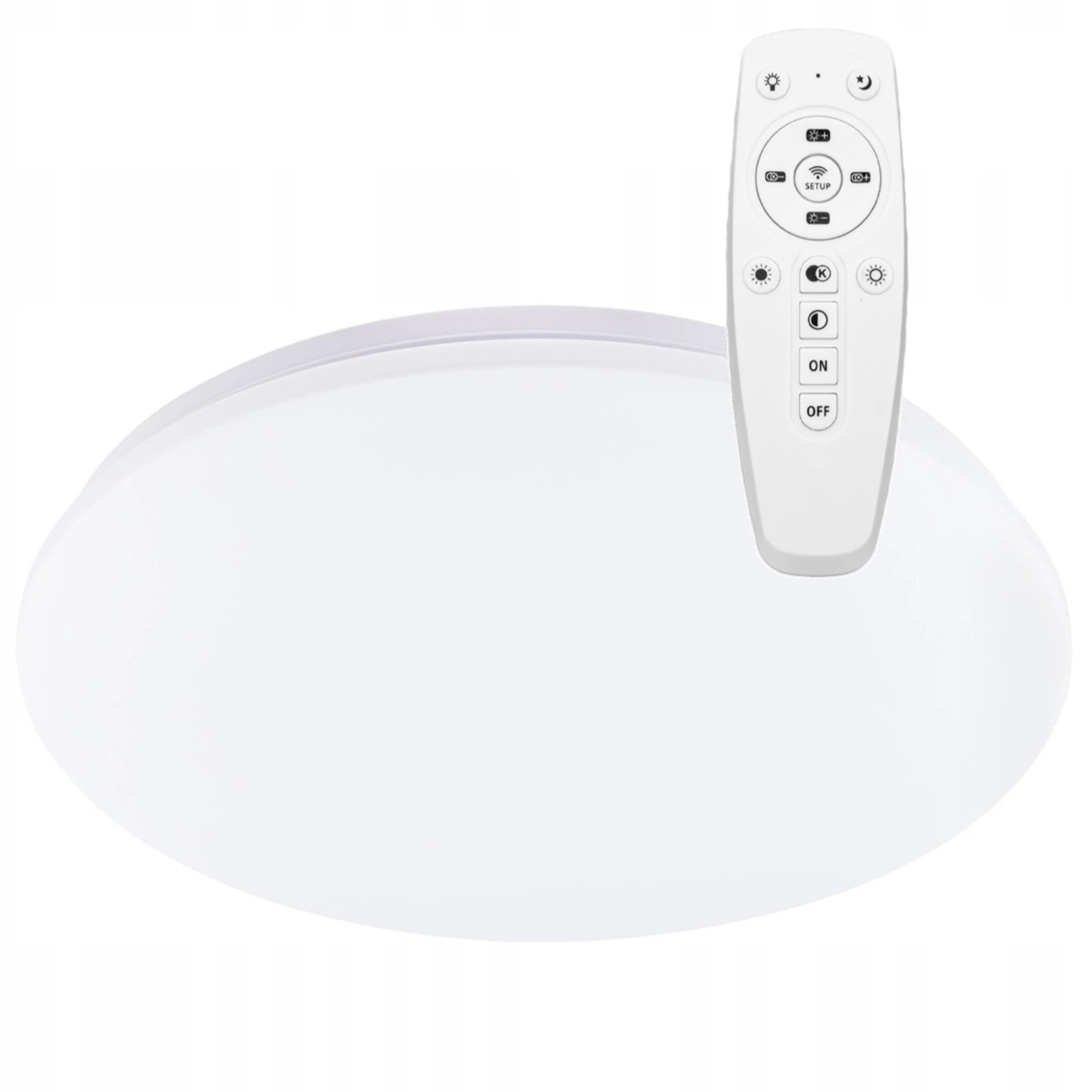 Lampa Plafon Żyrandol LED+Pilot Cct Zmiana Barwy i Mocy Regulacja 72W 40cm