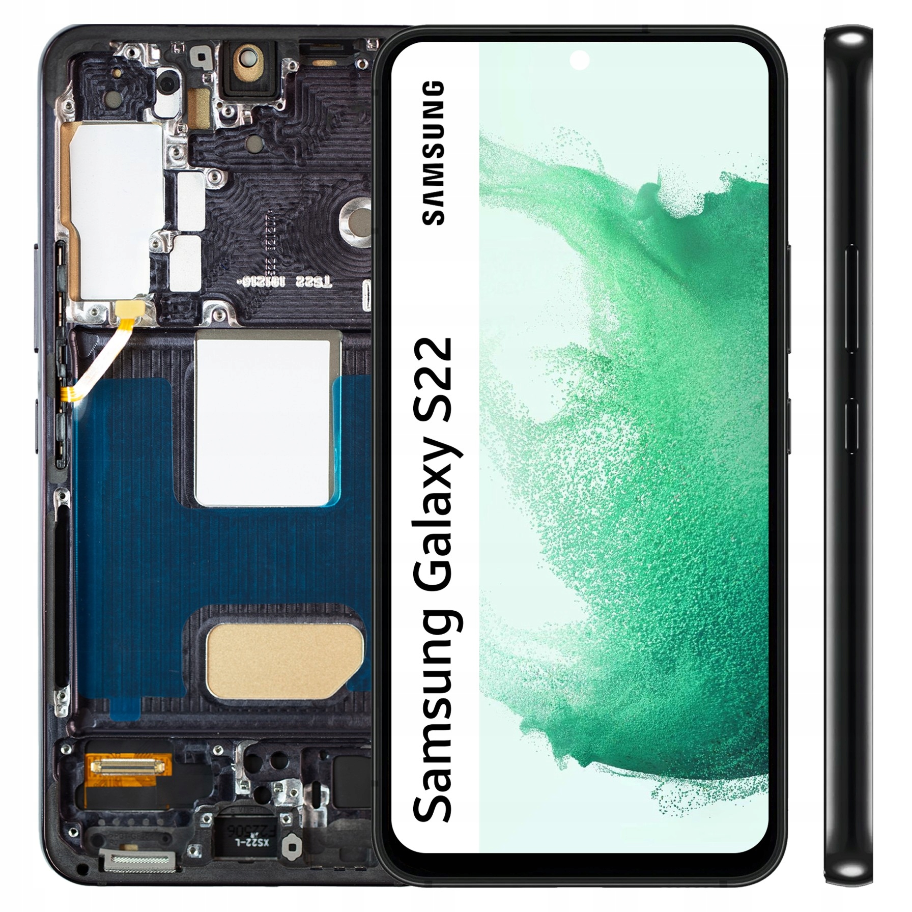 Incell pro Samsung Galaxy S22 LCD Displej Černý Dotyk Rámeček Černý