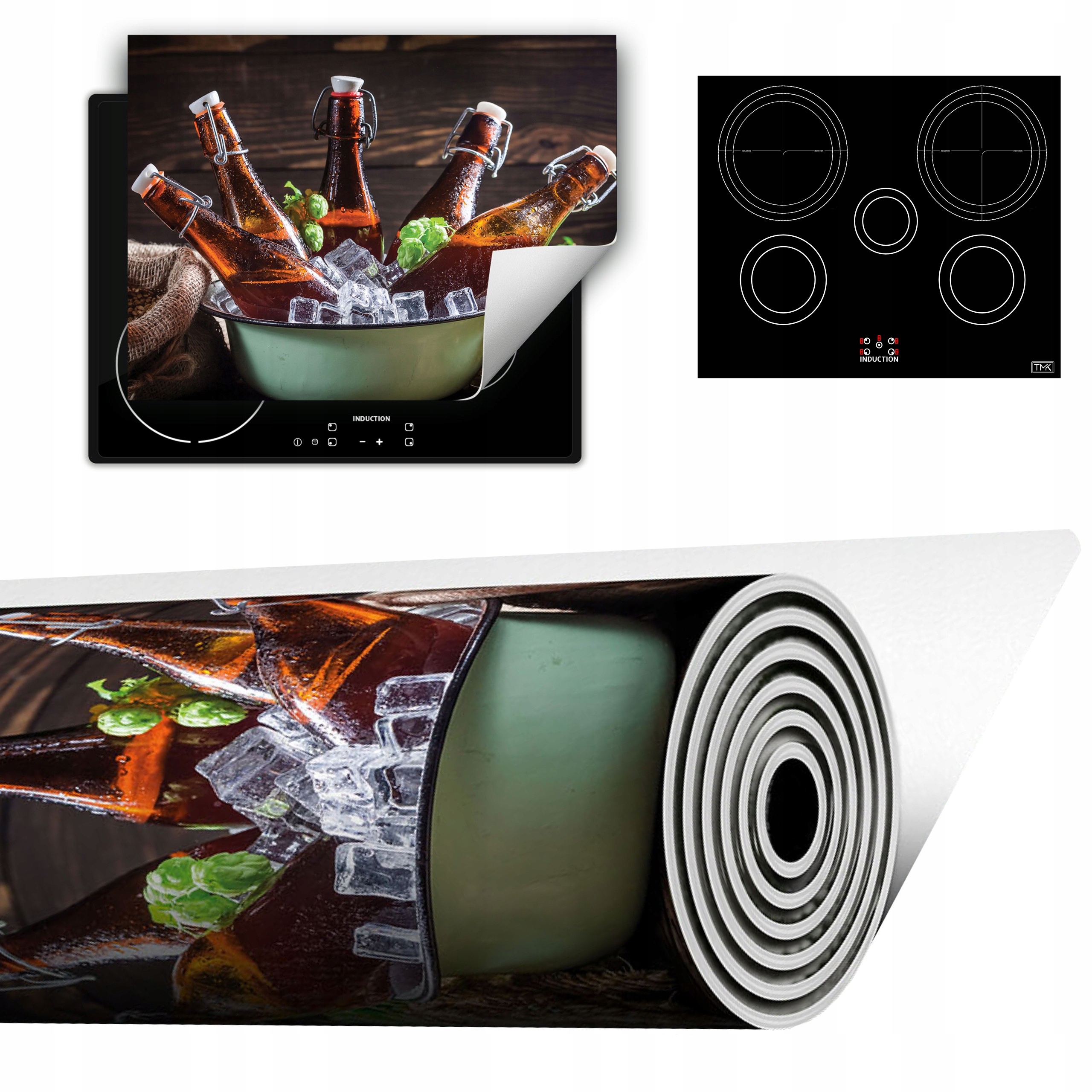 Vinylová Podložka Do Kuchyně Více Místa 70x52 Pivo dřevo