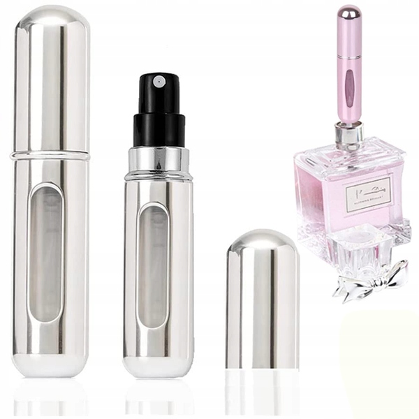 Atomizer do perfum Rossmann pojemnik do przelewania mini do torebki SOLIDNY Pojemność 5 ml
