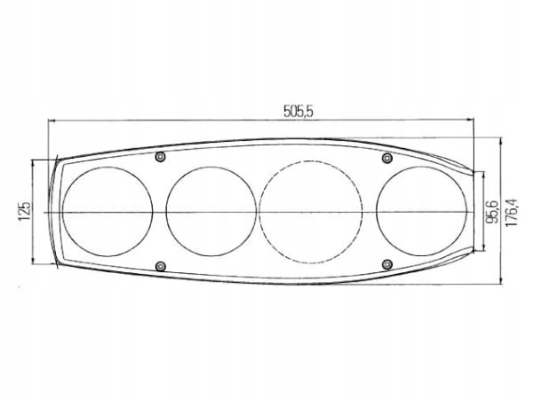 140/092 - Задний фонарь Hella Caraluna 2 plus левый для автофургона