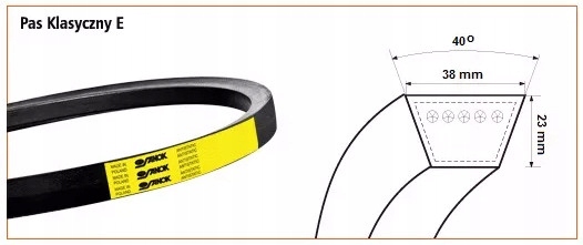 Pasek Klasyczny Żółty Stomil Sanok | E 5000 Wzmacniany Polski