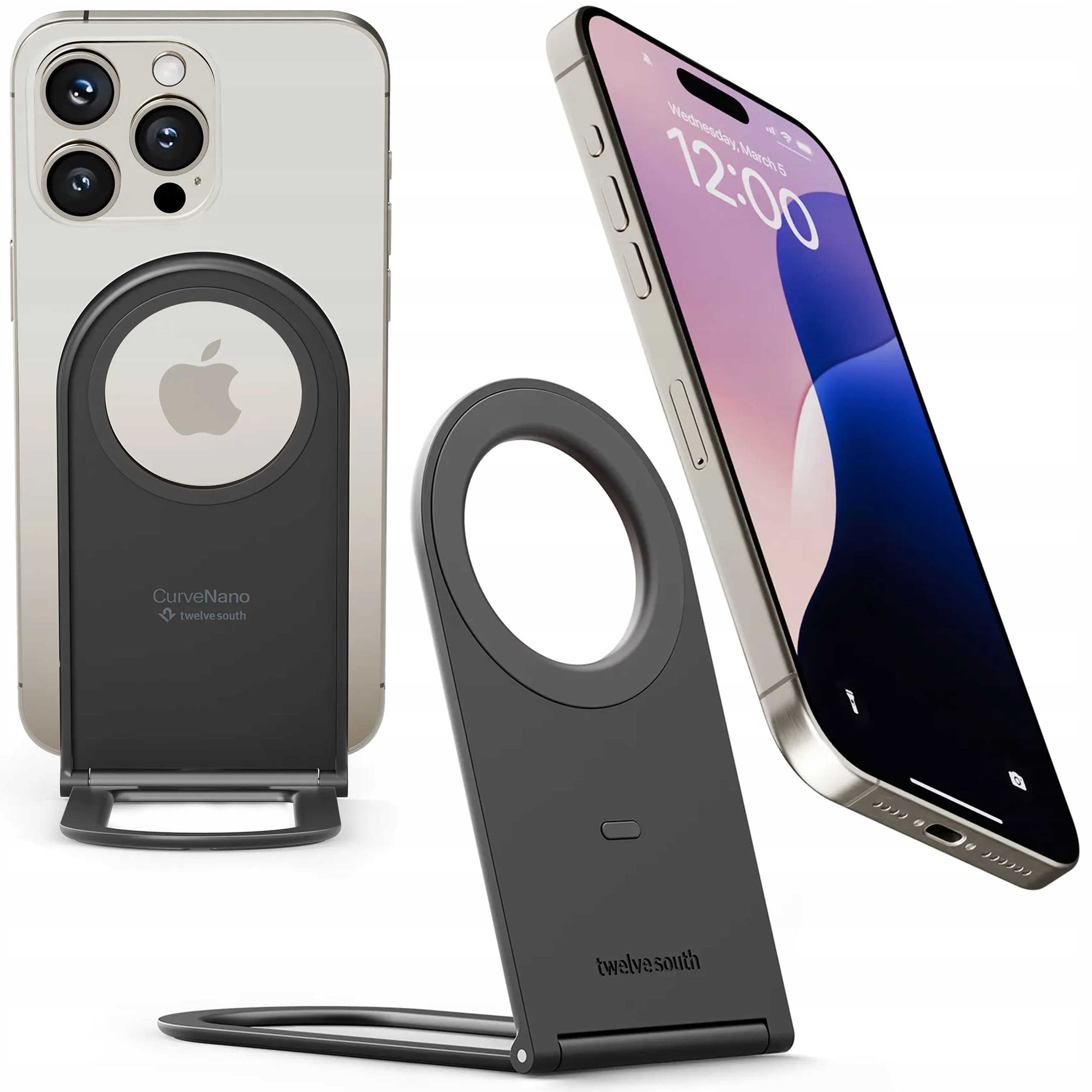 Twelve South Curve Nano Podstawka Aluminiowa z MagSafe do iPhone Uchwyt