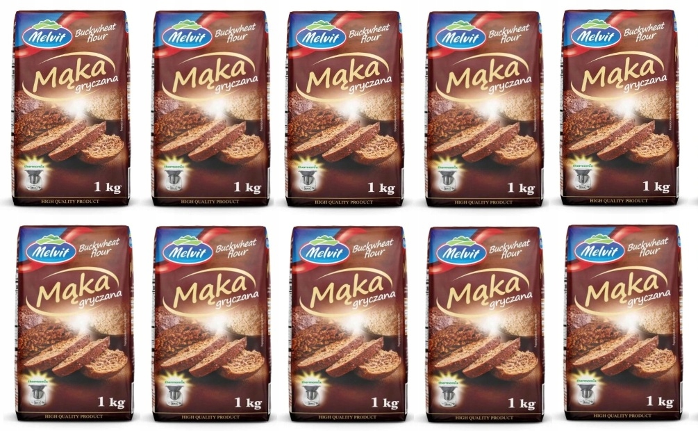 Levně 10 x 1 kg Melvit Pohanková mouka Svařovací