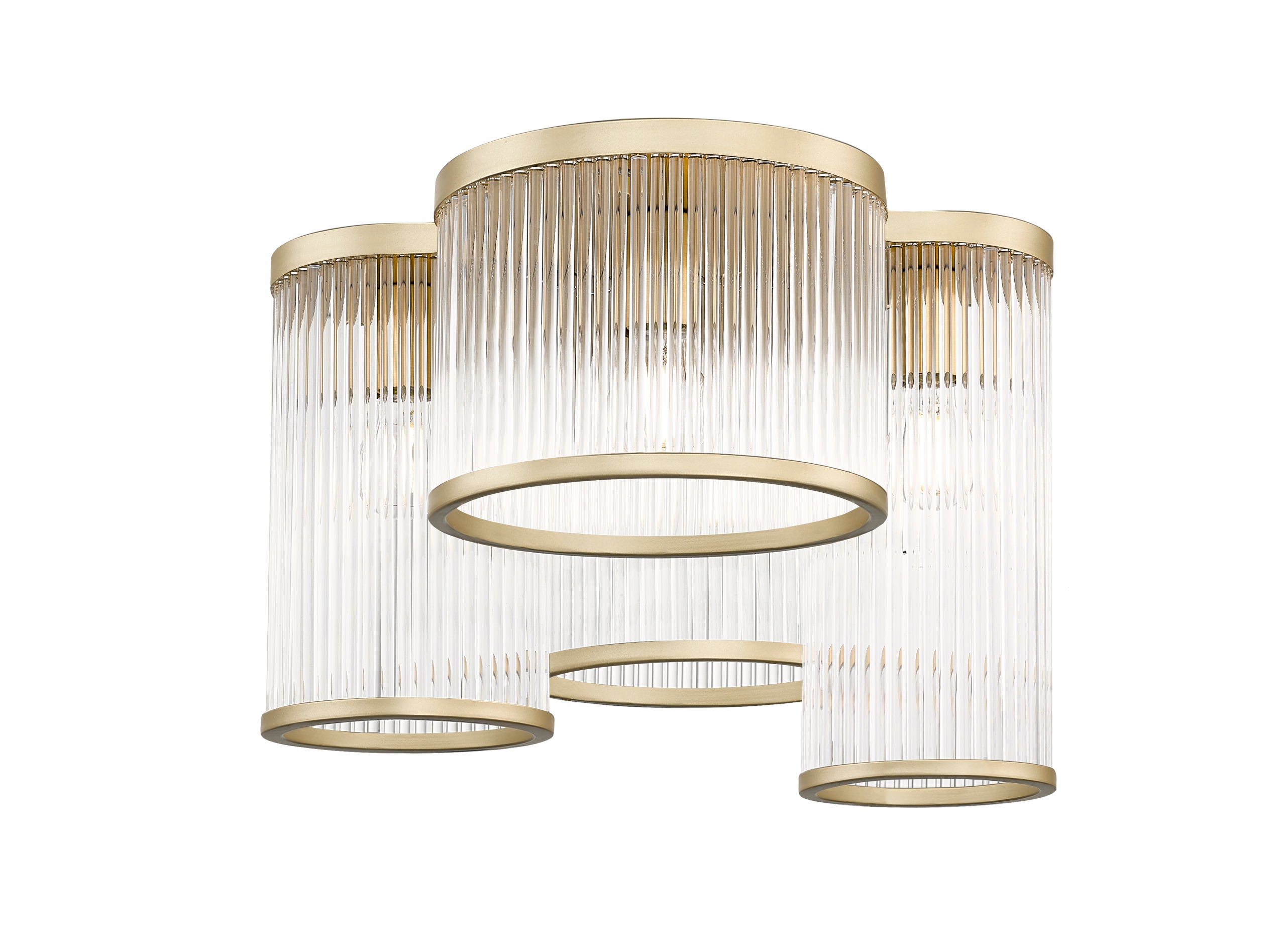 Krásna zlatá lampa Sergio stropné svietidlo s mnohými tienidlami do spálne nad posteľou