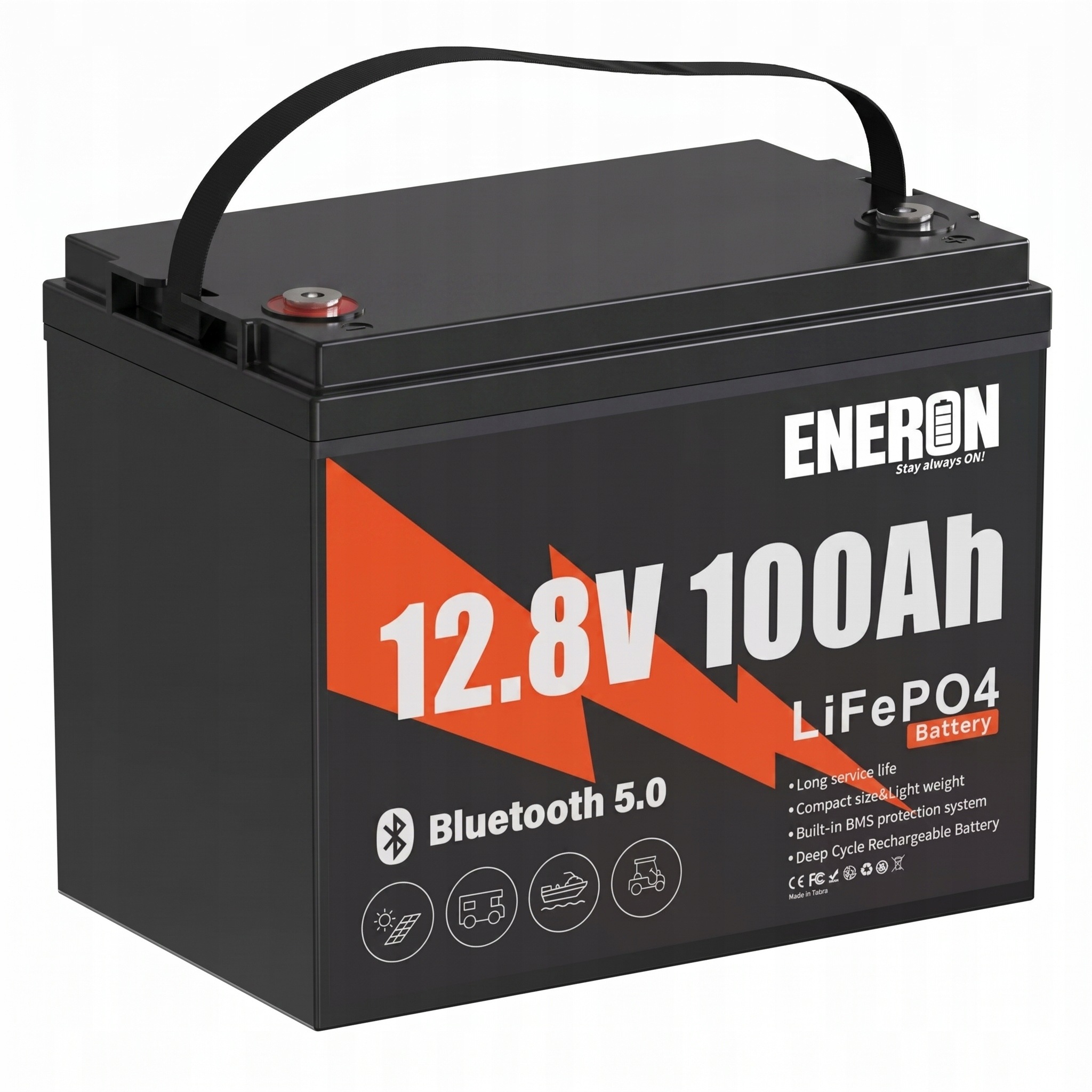 Akumulátor LiFePO4 12.8V 100Ah pre motorový čln, zásobník energie, fotovoltaika