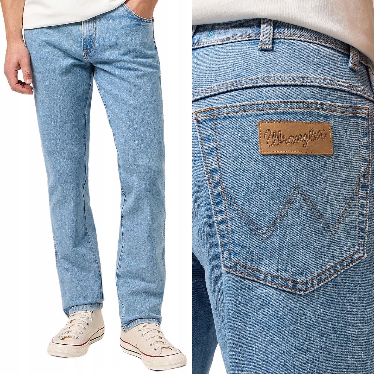 Wrangler Texas Horizon Blue Džínsy klasické rovné džínové kalhoty W32 L32