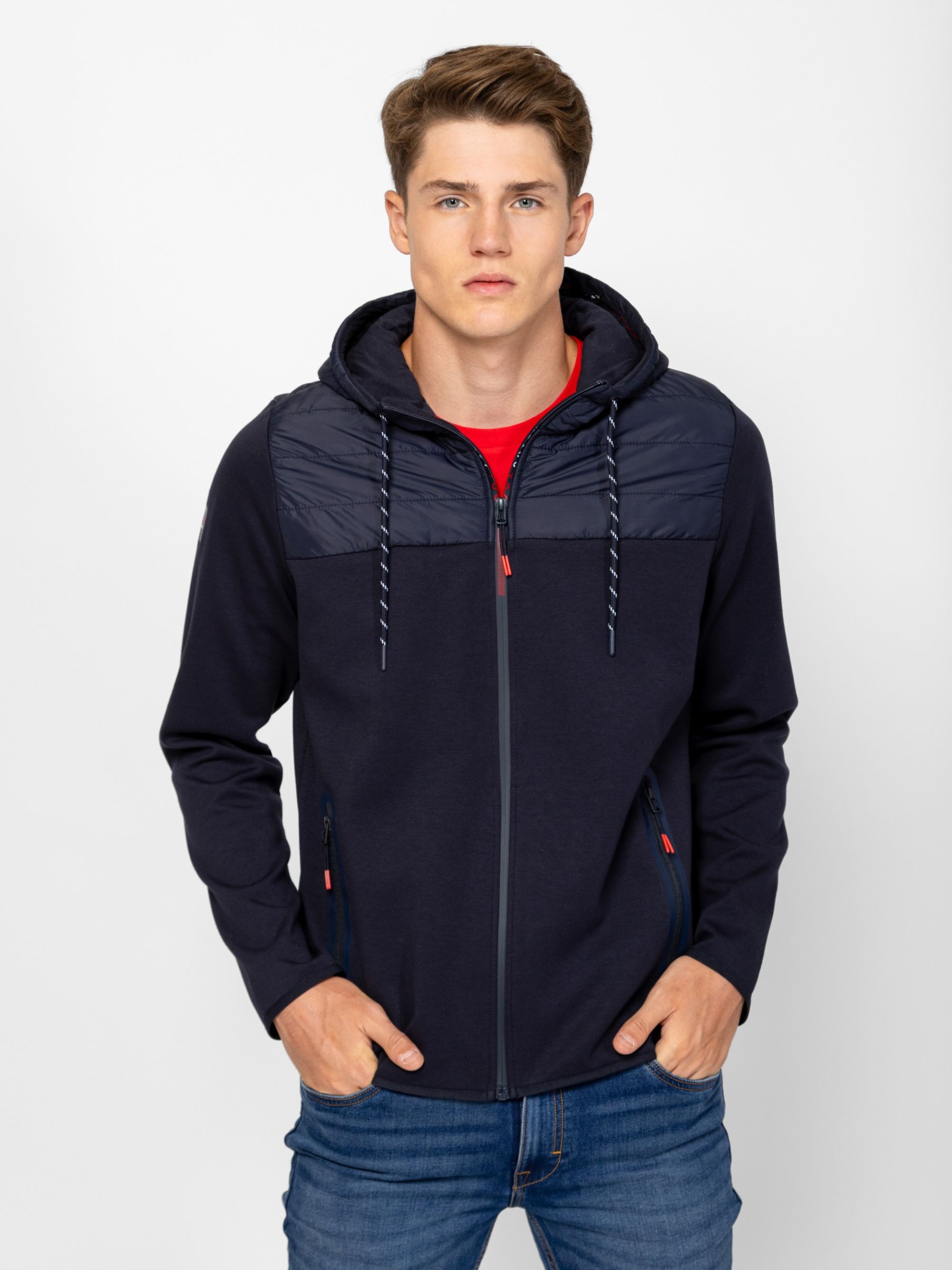 Heavy Tools Pánská Mikina S Kapucí Rozepínací Sandar Navy Tmavě Modrá XL