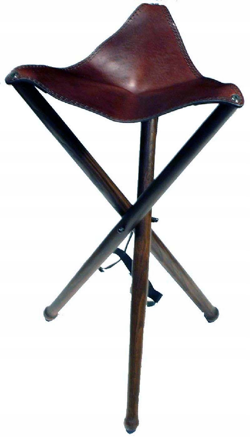 Stołek myśliwski 60cm skóra