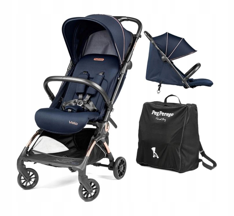 Peg Perego Ultralekki Wózek Spacerowy Volo 5,4KG Do Samolotu Torba Na Plecy