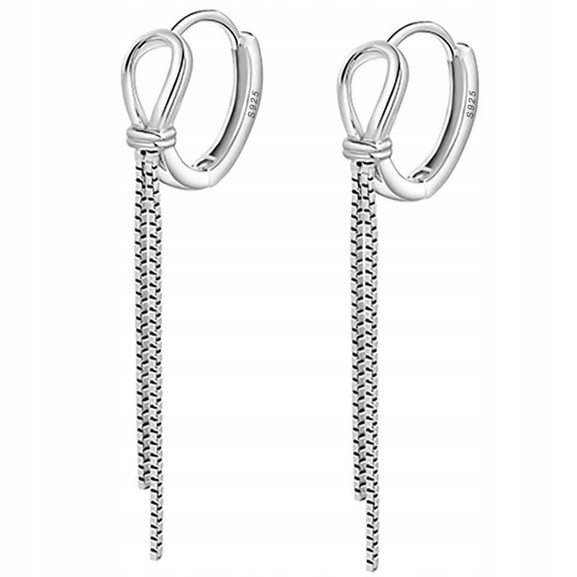 Dlouhé stříbrné dámské náušnice , visící, stříbro o ryzosti 925 , módní, elegantní