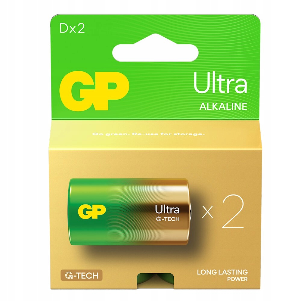 Bateria alkaliczna D LR20 Gp Ultra Alkaline G-tech 2 sztuki