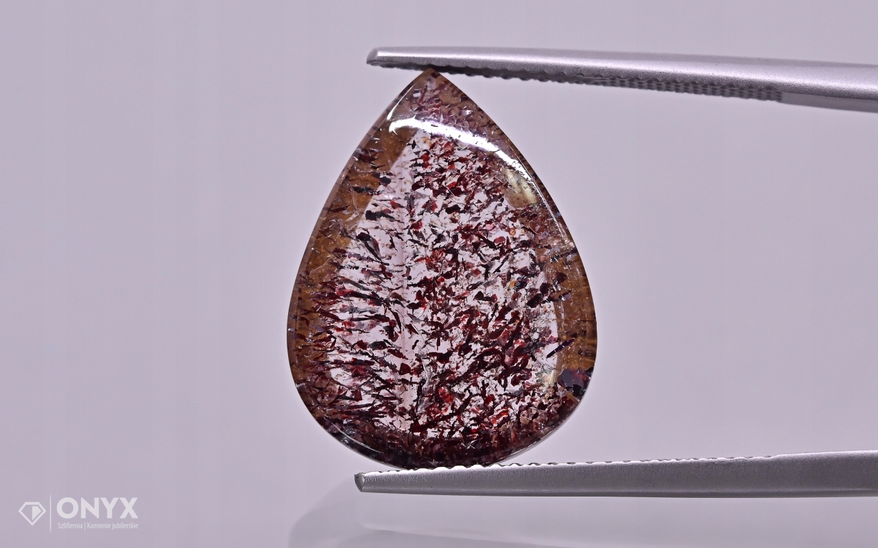 Jahodový křemen mělký slzný 19x14,5 mm