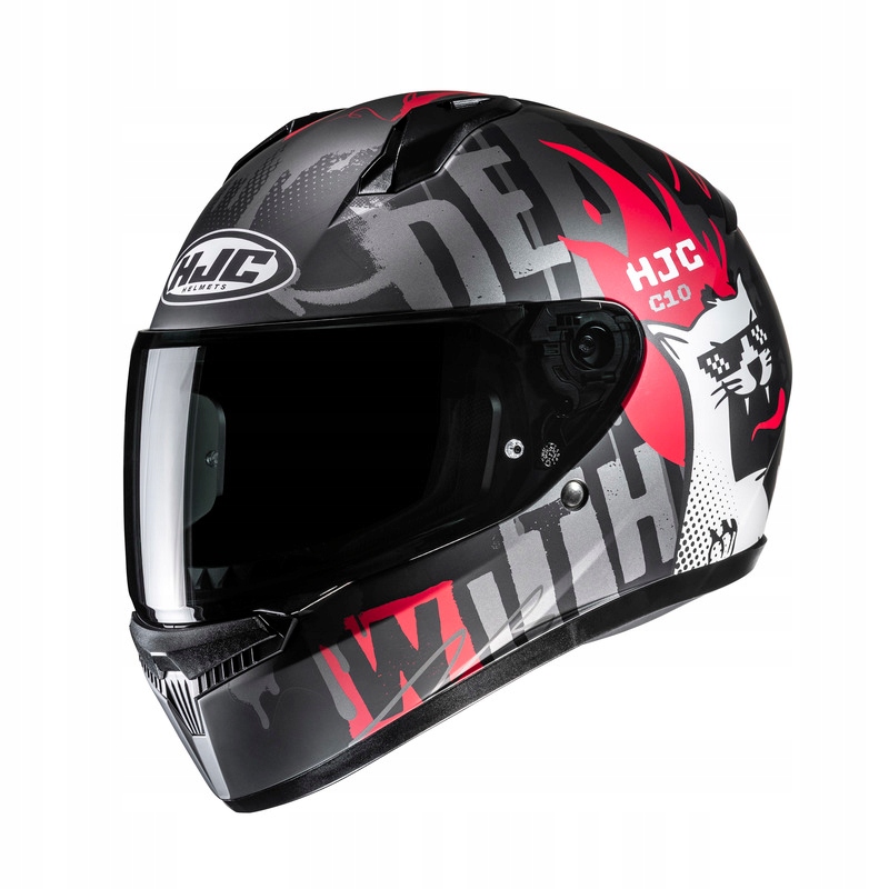 Motocyklová Prilba Hjc C10 Fop Grey Red 3XS