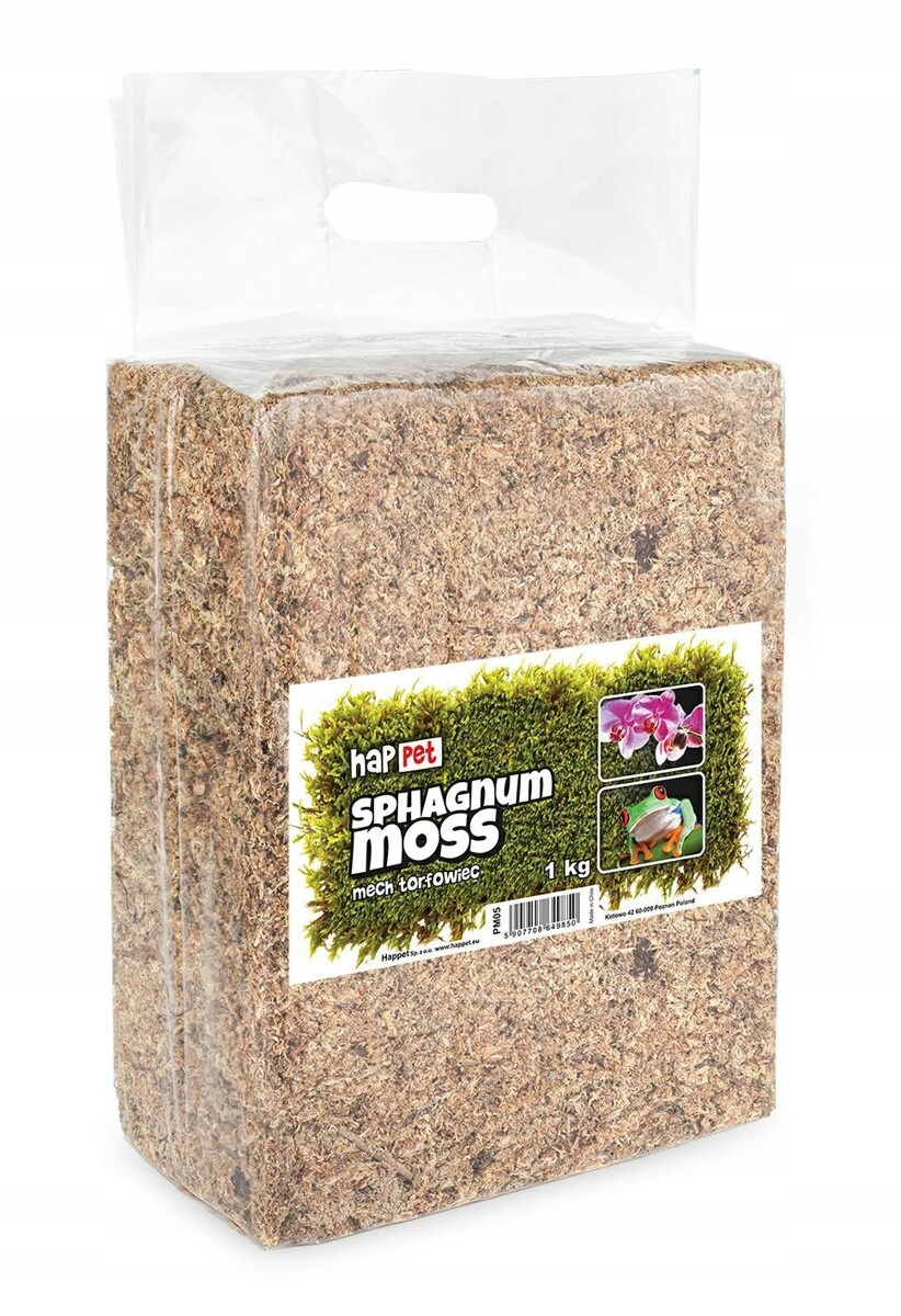 Happet Mech Torfowiec 1kg do Terrarium i Ukorzeniania Roślin