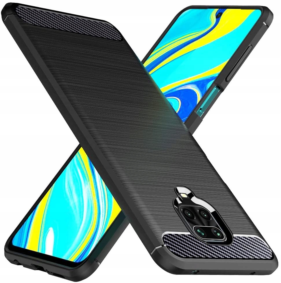 

Etui Do Redmi Note 9 Pro 9S Pancerne Karbon+szkło
