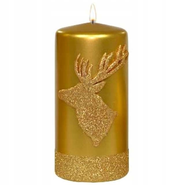 

Świeca złota Shiny Reindeer renifer Xmas XL