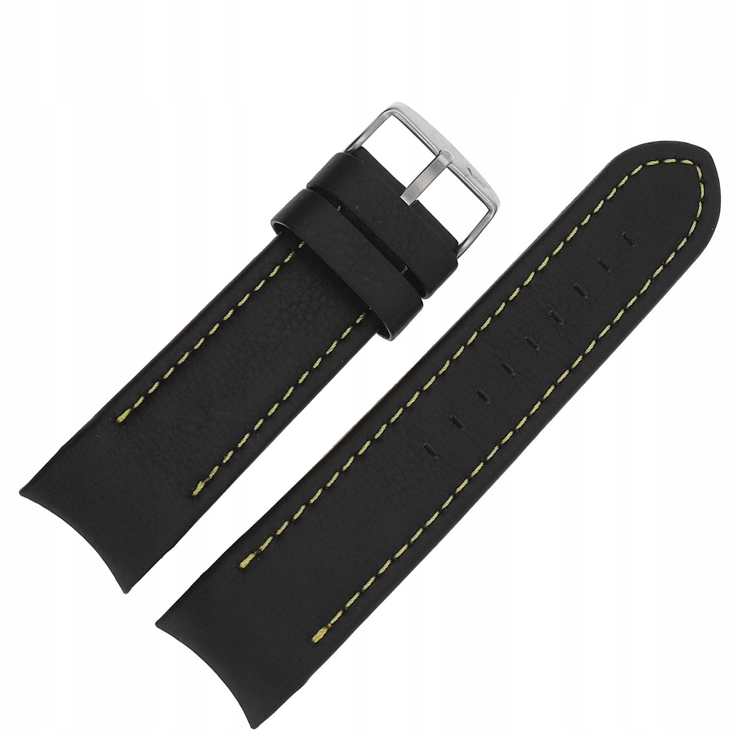 Pásek Anchar Kůže (5143) černý s matnou žlutou p.