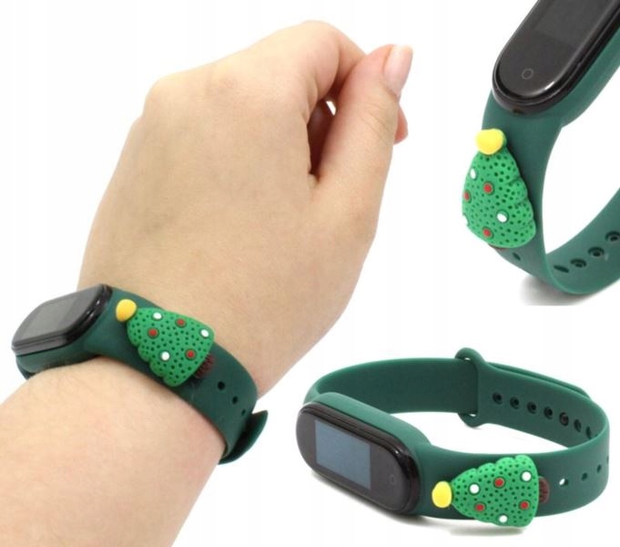 

Opaska świąteczna do Xiaomi Mi Band 3 4 choinka2