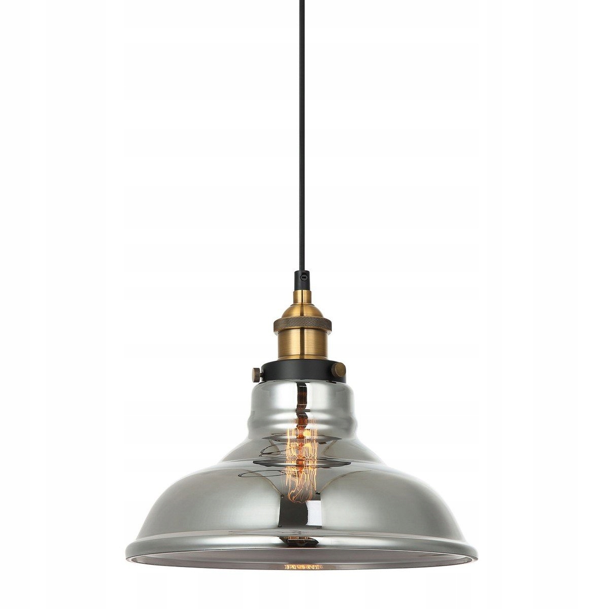 Kouřová industriální závěsná lampa nad stůl Hubert MDM-2381/1 Gd+sg Italux