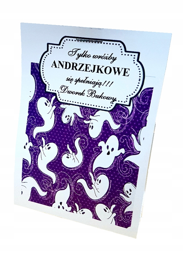 

Andrzejki wzory Halloween wróżby w ciastku upomink