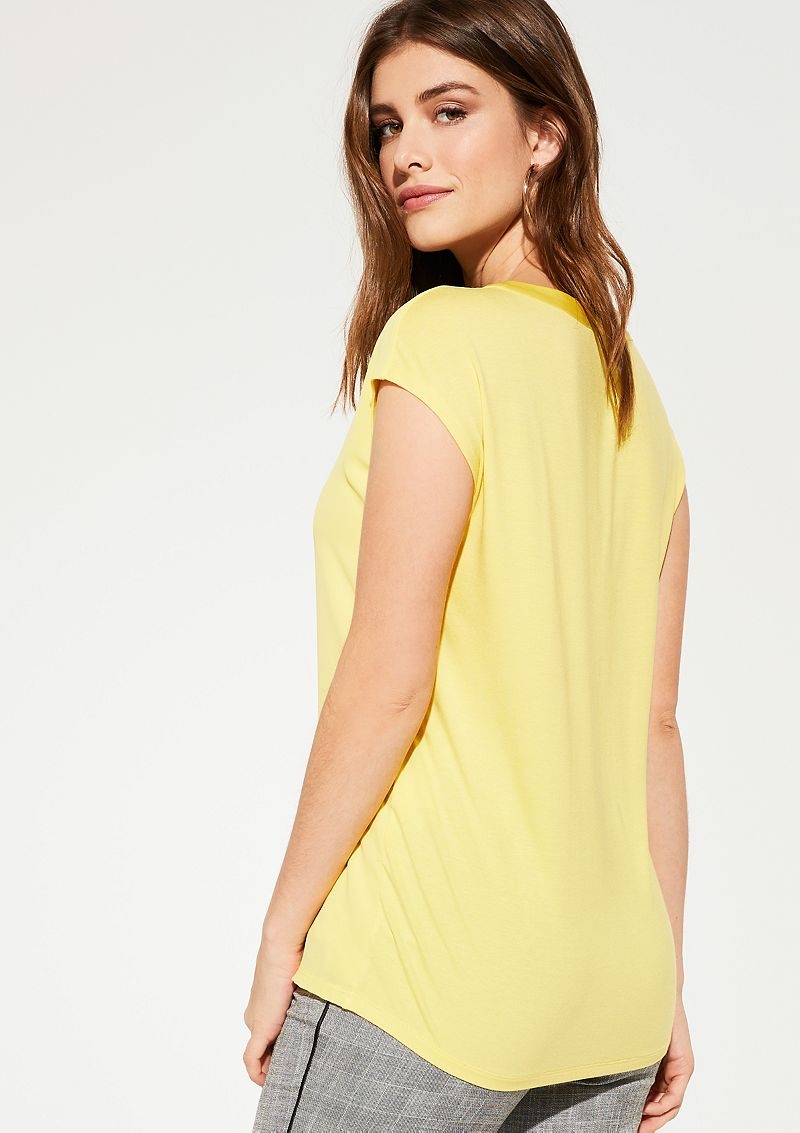 COMMA ŻÓŁTA BLUZKA KRÓTKIE RĘKAWY (44) Marka Comma