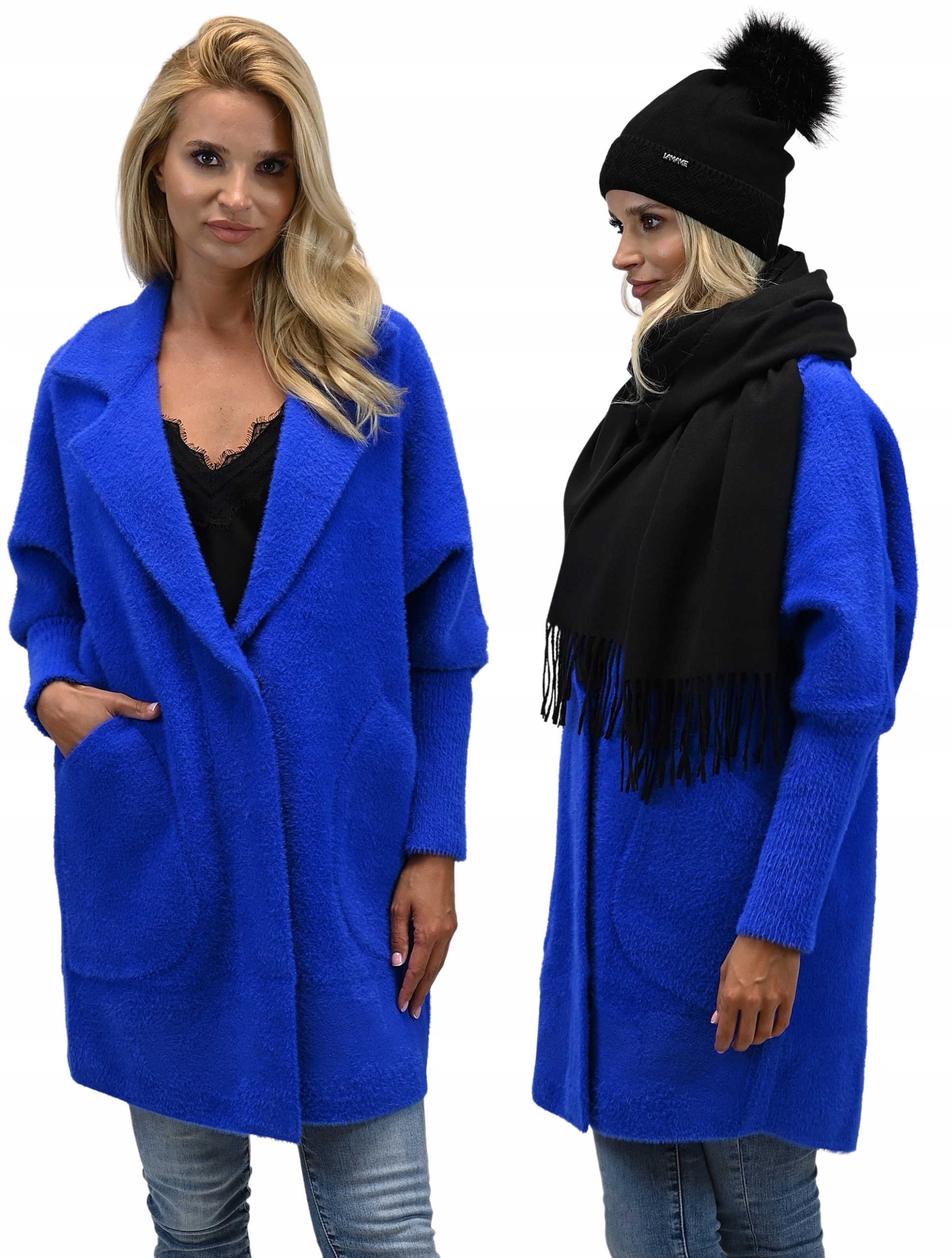 Teplý dámský kabát Alpaka Chrpa