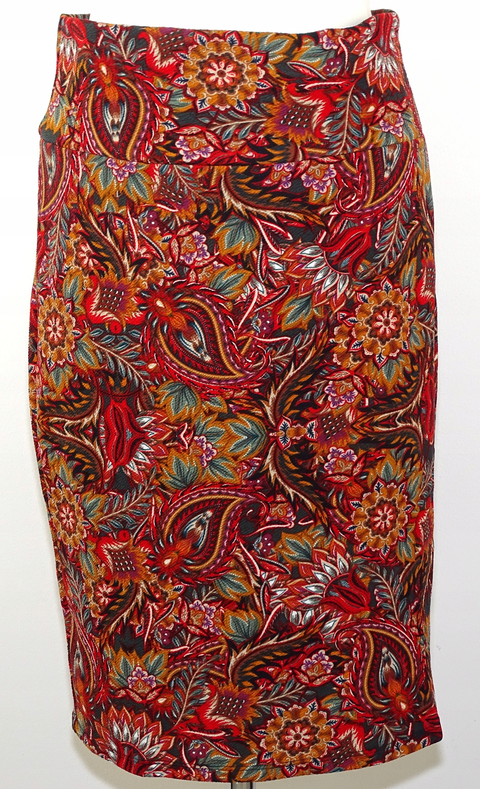 Spódnica midi prosta wzorzysta LuLaReo 38 zUSA r.M