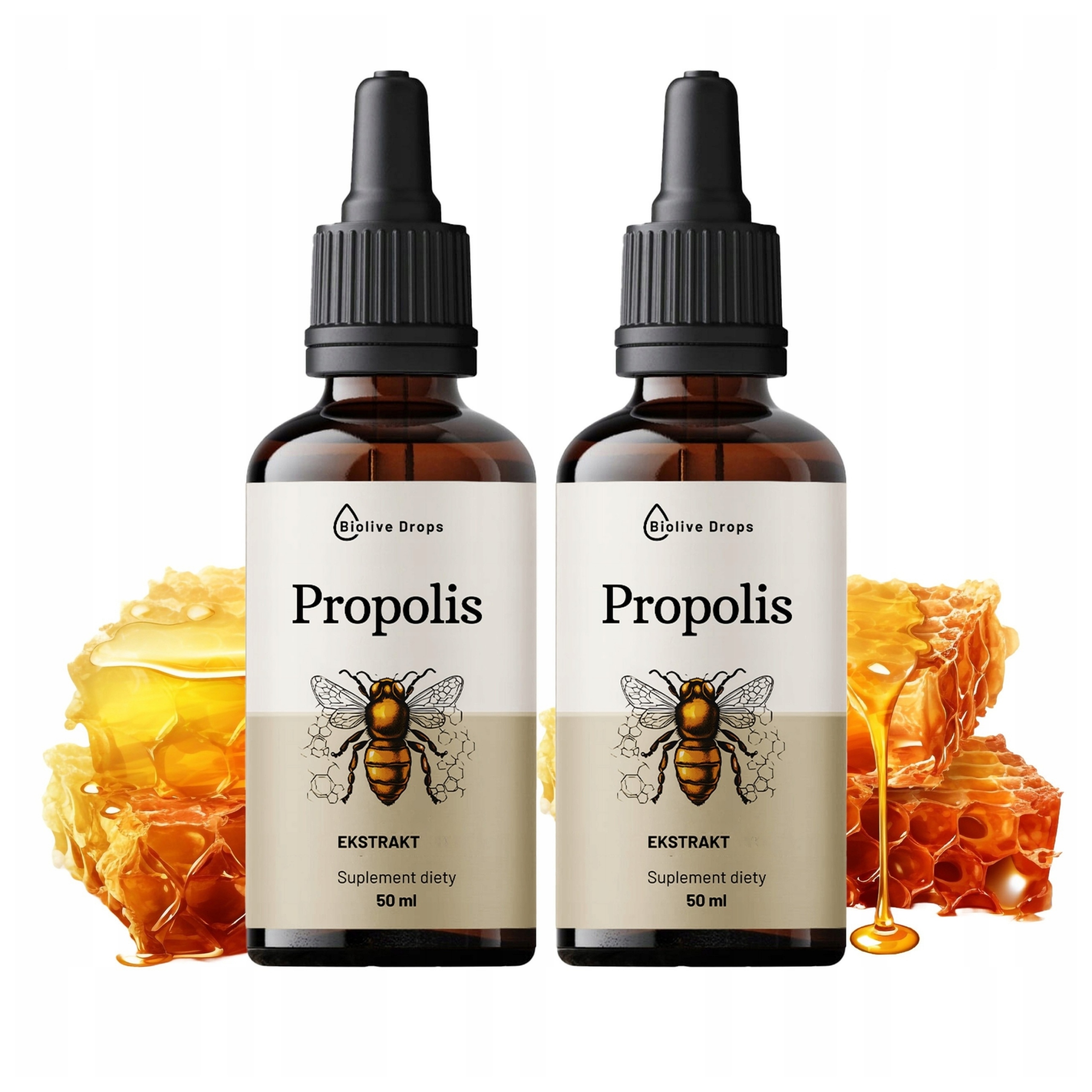 Levně Propolis Kapky Bezalkoholový Extrakt Na Podporu Imunity 50 ml 2ks